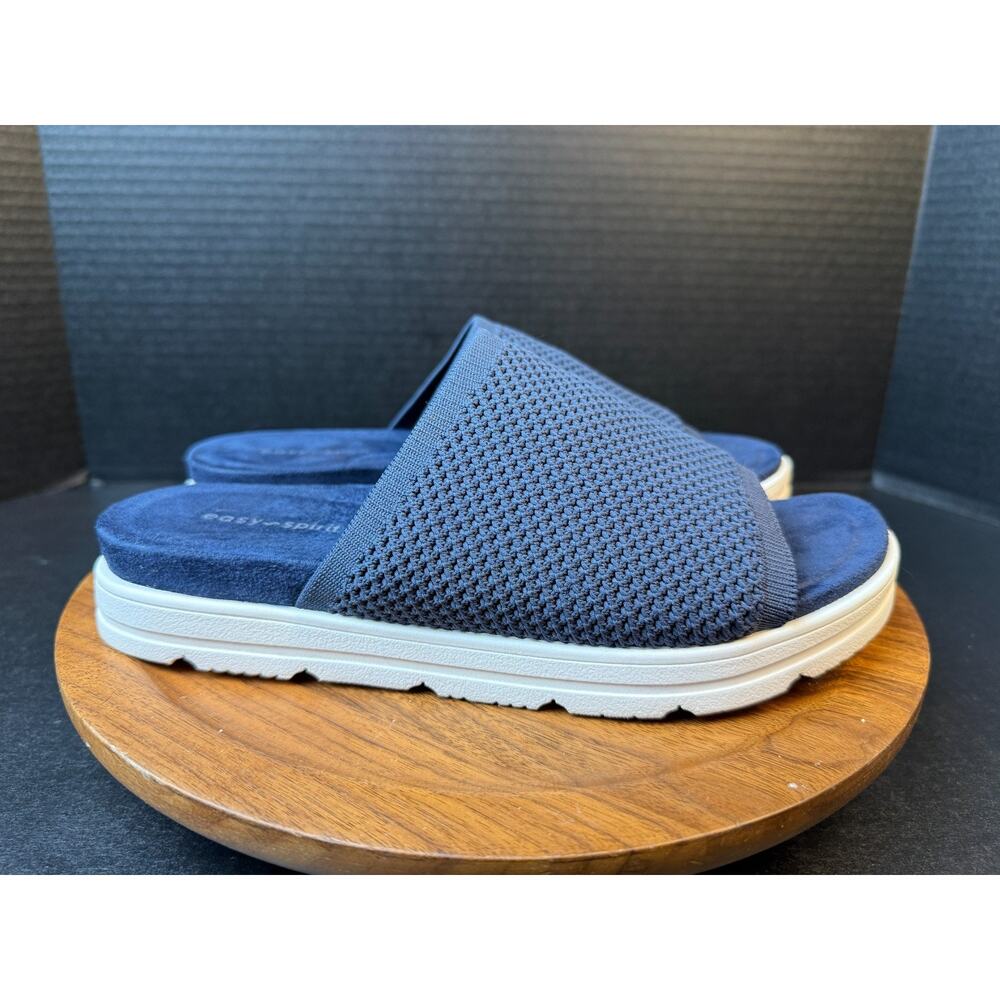 Easy Spirit Julisa Flat Sandals Navy Sz 8M